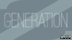 gray background with the word generation 