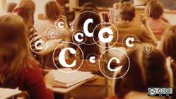 Open education resources with copyright symbols