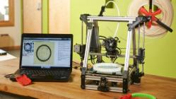 Lulzbot 3D printer on a workbench
