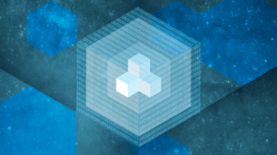 Data container block with hexagons
