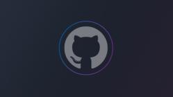 GitHub logo with navy background