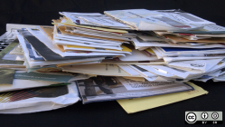 A pile of paper mail