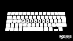 A keyboard with privacy written on it.