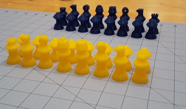 Finished 3D chess set