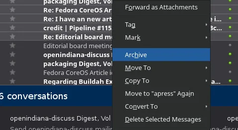 Archiving mail in Thunderbird