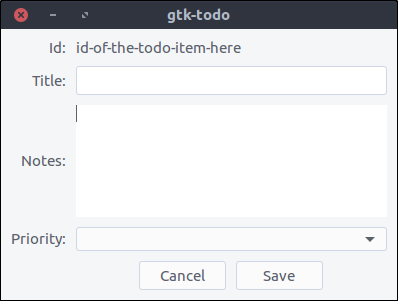 GTK+ ToDo new item with grid and labels