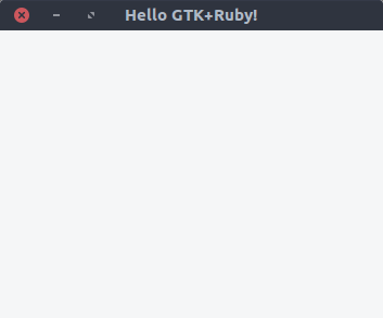 First GTK+ Ruby screenshot