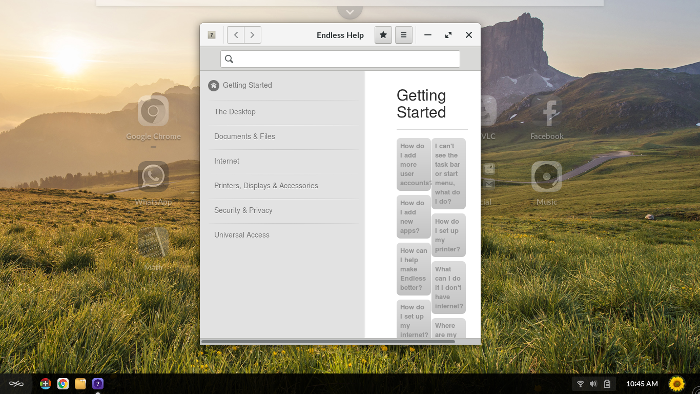 Endless OS help center