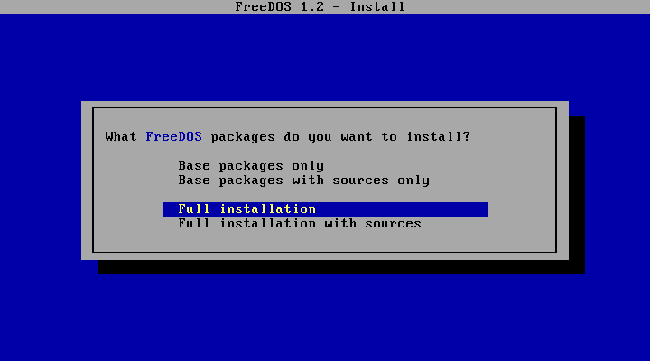 Install FreeDos