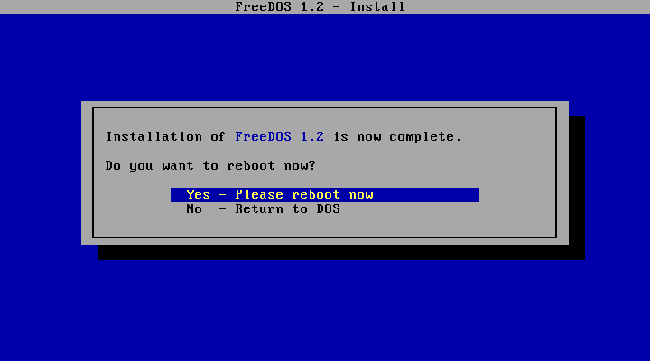 Install FreeDos