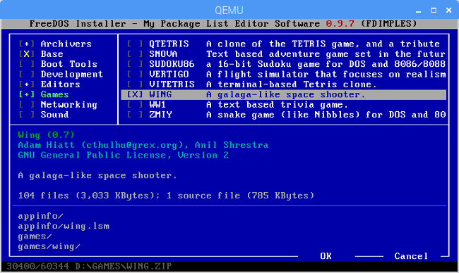 ms dos iso vbox with games