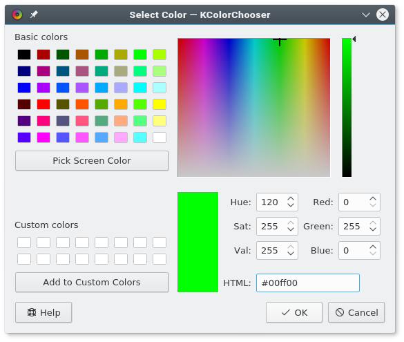 KColorChooser