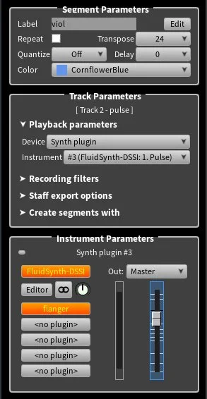 The special parameters window