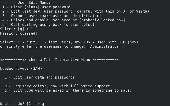 windows redeneert beter wachtwoord linux-opstartschijf