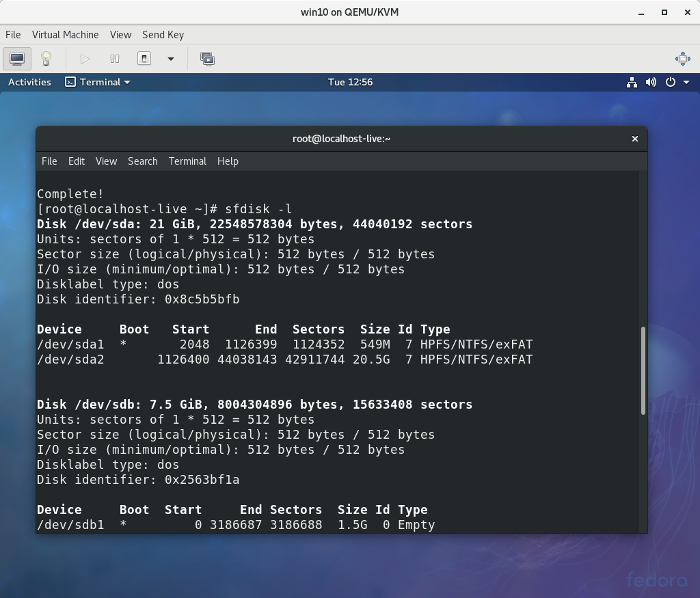 Checking which partition to load with sfdisk