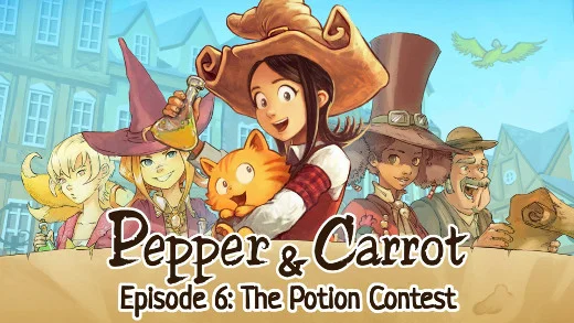 Pepper & Carrot animated motion-comic poster artwork