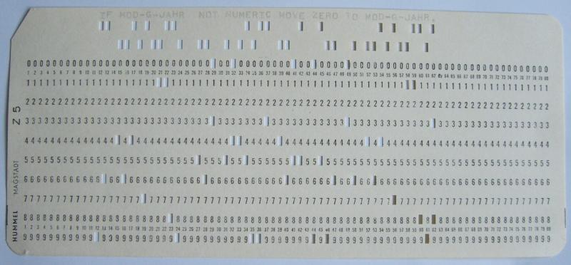 COBOL punch card