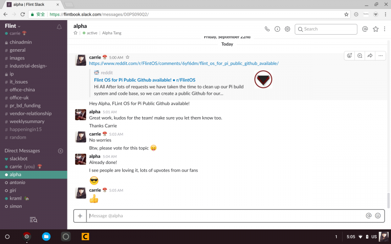 slack client for chrome os