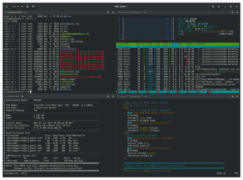 Tilix terminal emulator window.