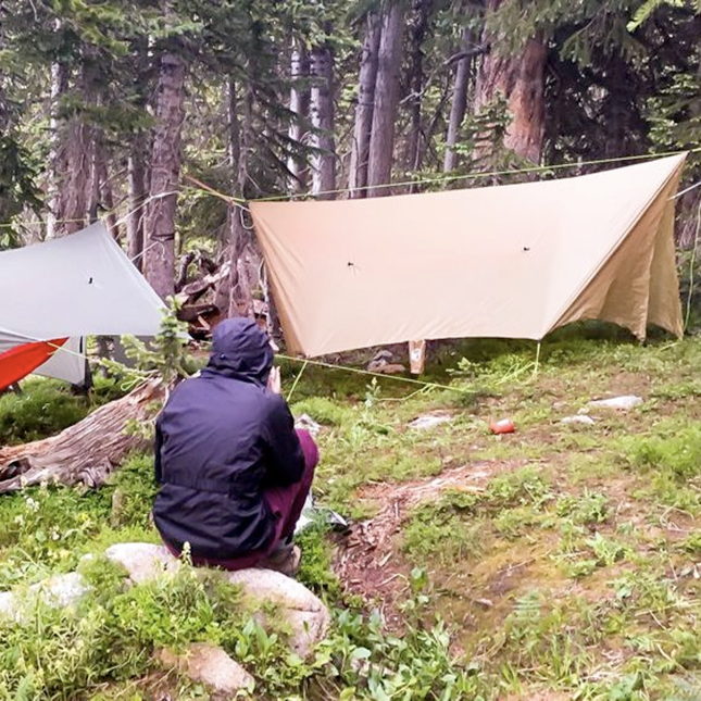 An open source rain tarp from Hummingbird Hammocks