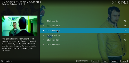 Kodi show description metadata