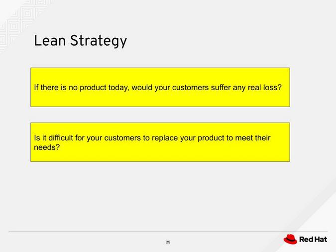 Lean strategy questions