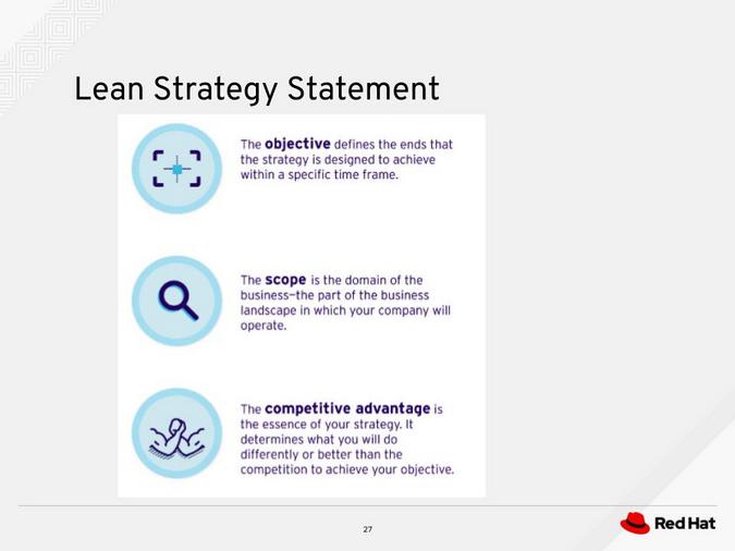 Lean strategy statement