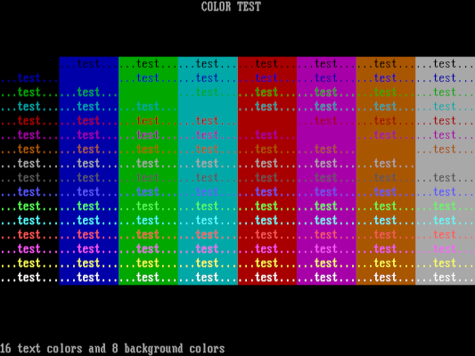 terminal colors