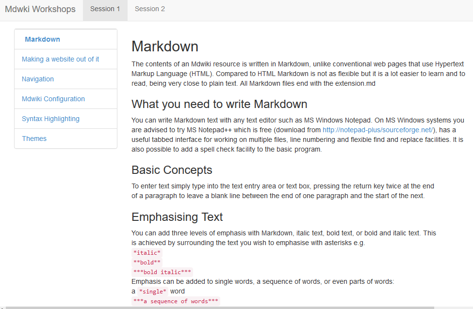 Easy Markdown 1 4 Create Web Pages Using Markdown