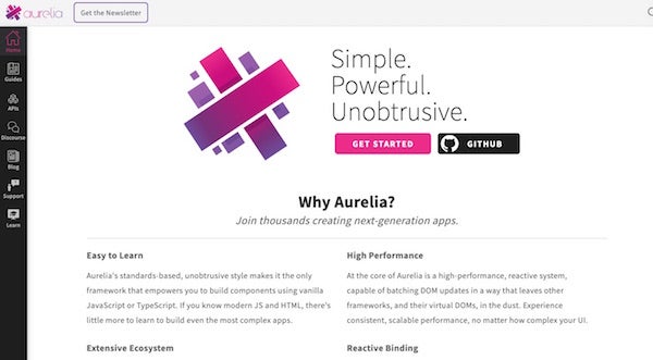 Aurelia page