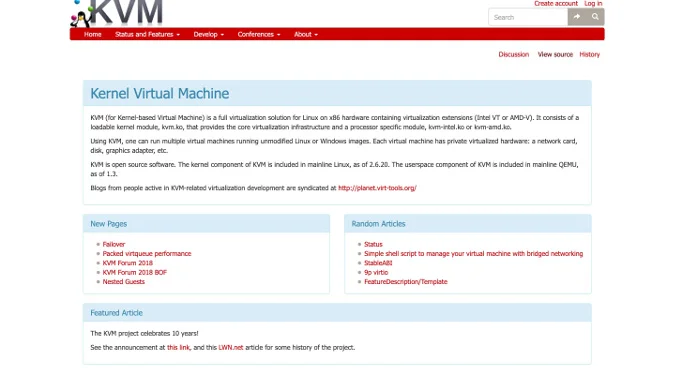 Site web KVM