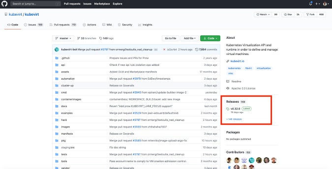 KubeVirt Releases
