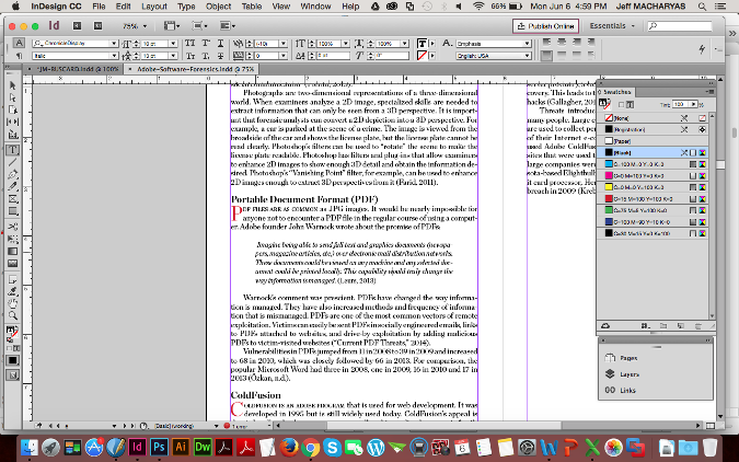 Book layout in InDesign