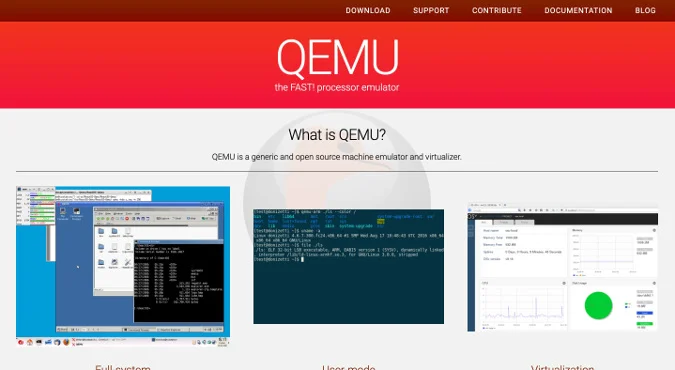 Sito web di QEMU