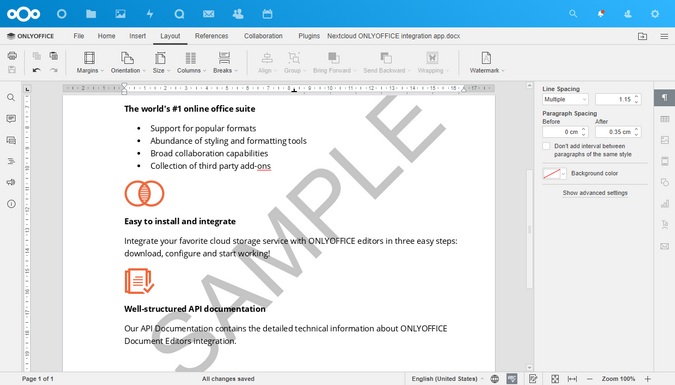ONLYOFFICE Watermark in Nextcloud