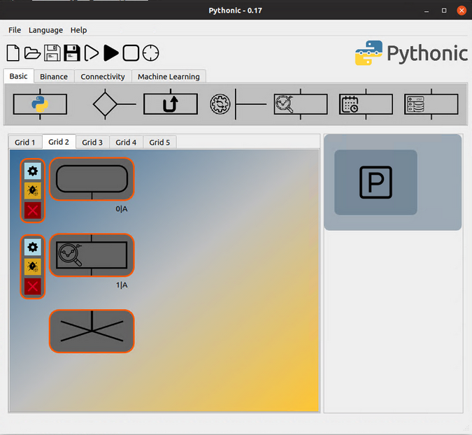 Technical analysis workflow in Grid 2