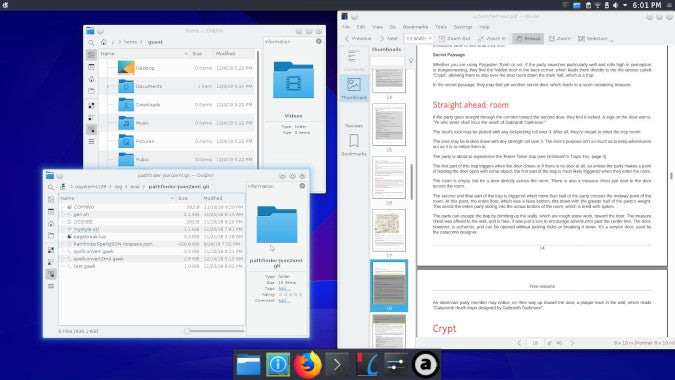 A slightly customized KDE desktop