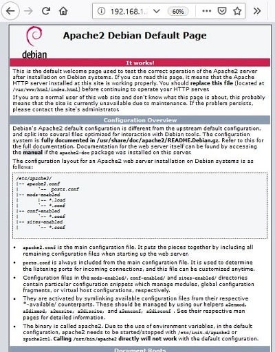 Apache default page