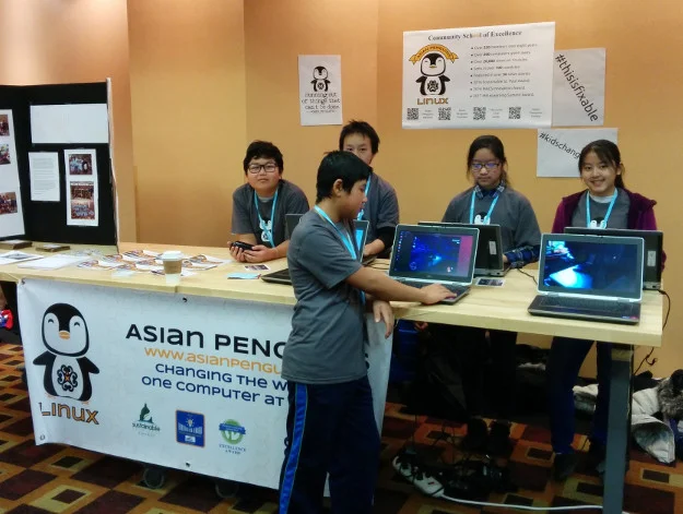 Asian Penguins members at an event