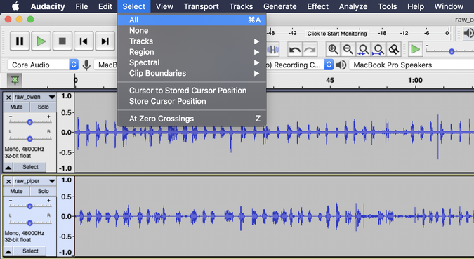 audacity unable to open target file for writing