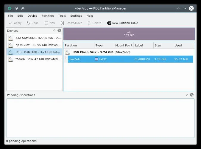 KDE Partition Manager