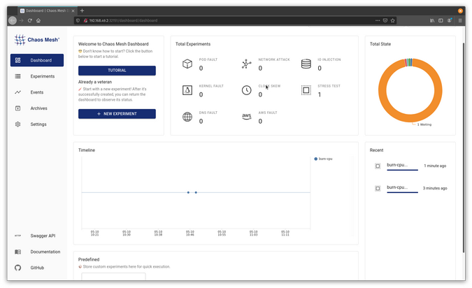 Chaos Mesh Dashboard