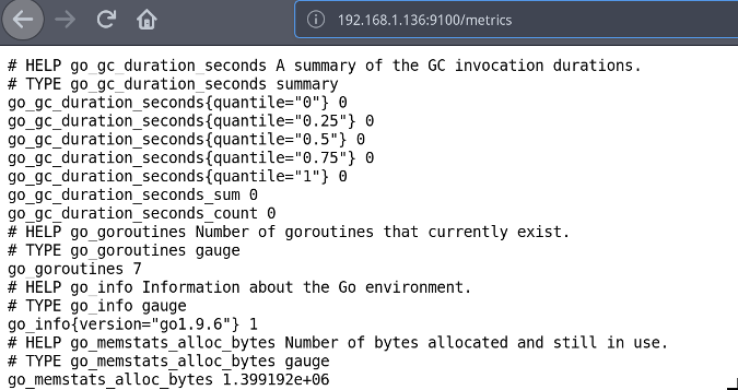 node exporter port