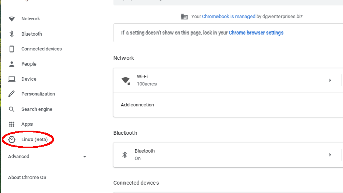 Chromebook Settings