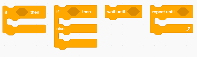 Conditional statement blocks in Scratch