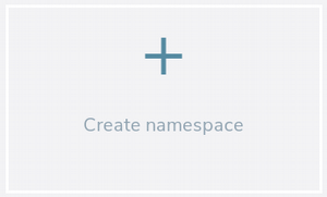 Create namespace button
