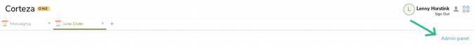 Open Corteza Low Code admin panel