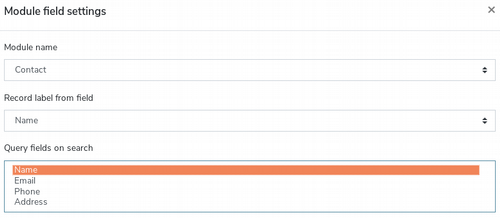 Contact module field settings