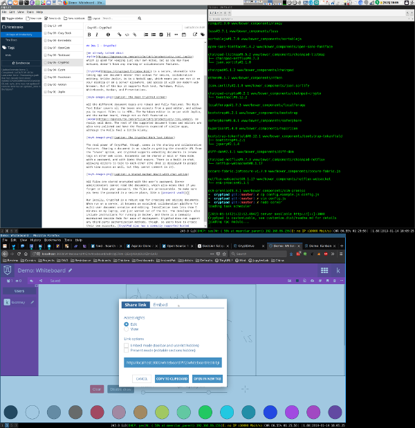 Shared whiteboard in CryptPad