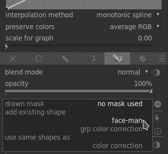 Selecting an existing mask